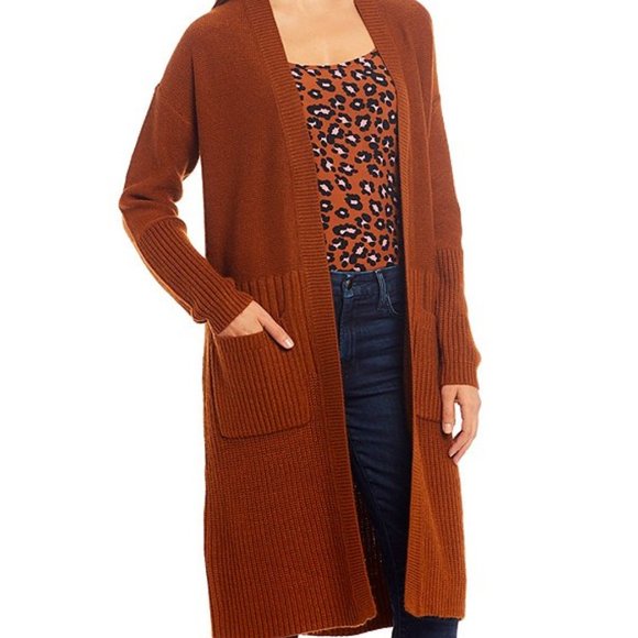 Sanctuary Brown Long Cardigan Duster 